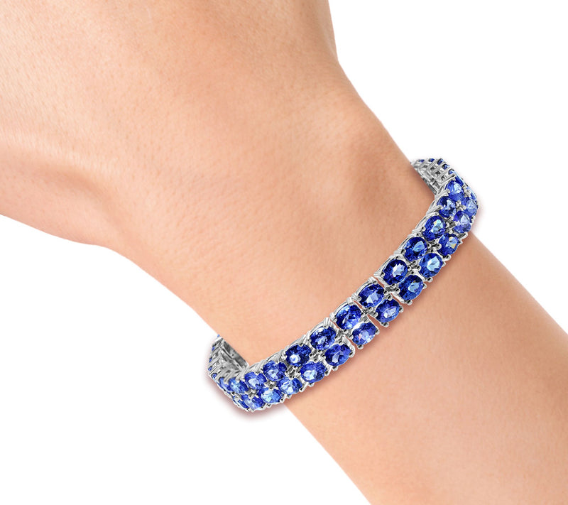 Effy 19.80 cttw Tanzanite Bracelet, Sterling Silver — View 3