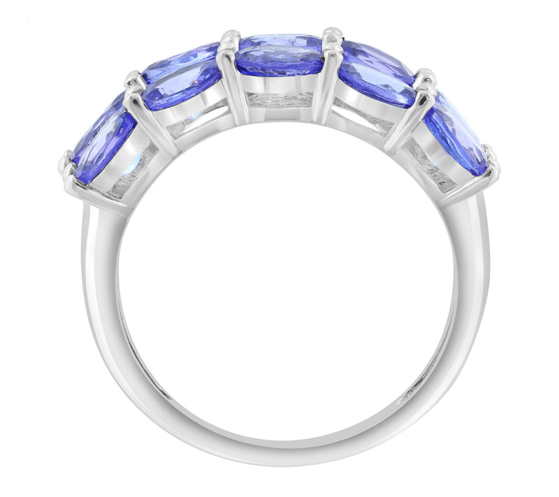 Effy 2.65 cttw Tanzanite Multi-Row Ring, Sterling Silver — View 2
