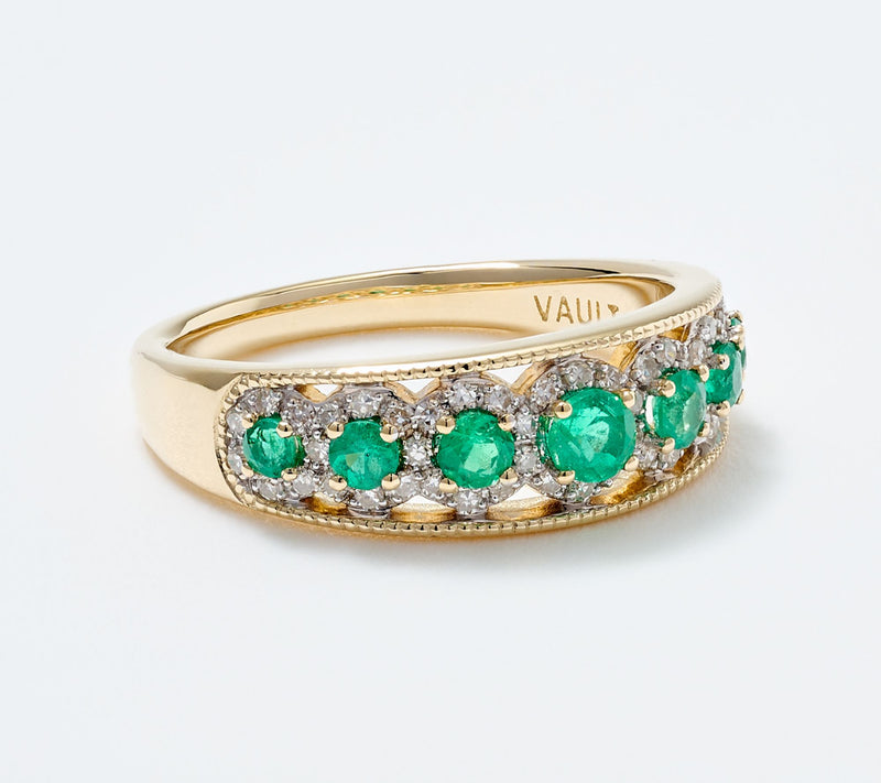 Vault Discoveries Columbian Emerald Multi Stone Ring, 14K — Main view