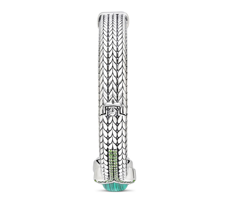Tiffany Kay Studio Sterling Silver Diopside & Malachite Cuff — View 4