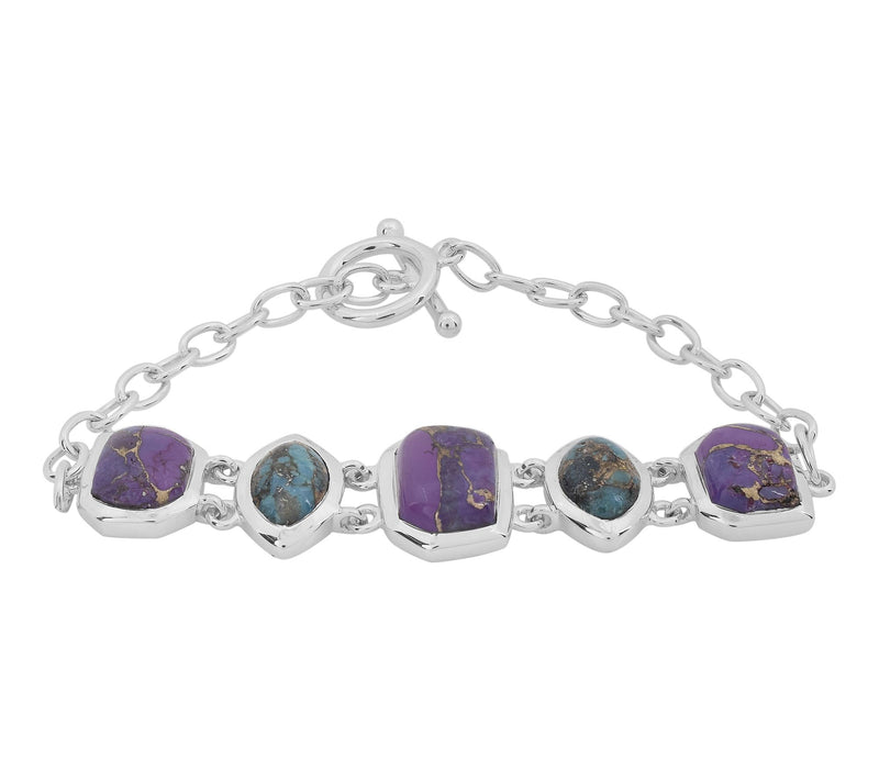 Affinity Gems 5-Stone Bracelet, Sterling Silver — View 2