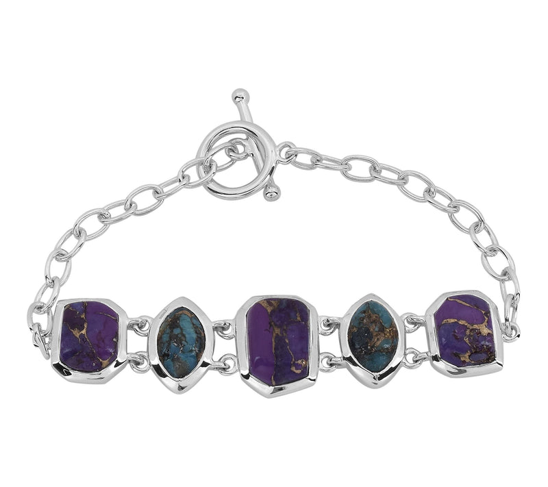 Affinity Gems 5-Stone Bracelet, Sterling Silver — View 9