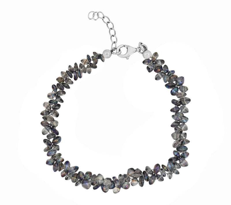 Sterling Silver Green Coated Quartz Bracelet, Sterling Silver — View 2