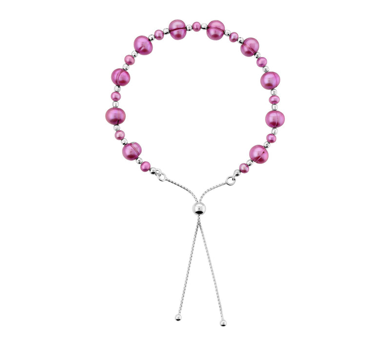 Honora Cultured Pearl Adjustable Bracelet, Sterling Silver — View 2