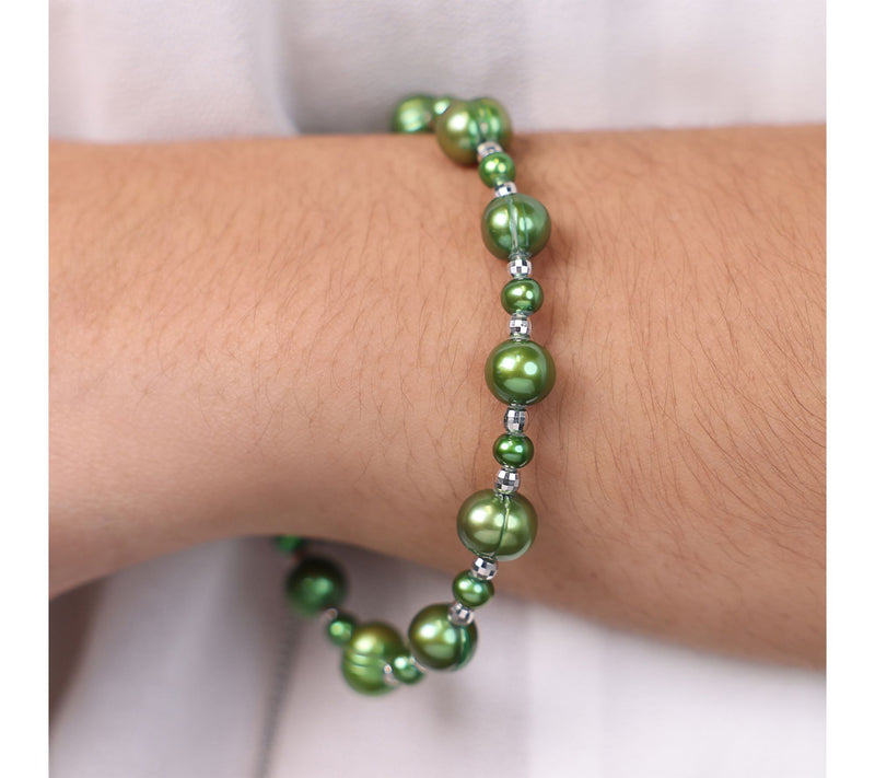 Honora Cultured Pearl Adjustable Bracelet, Sterling Silver — View 3