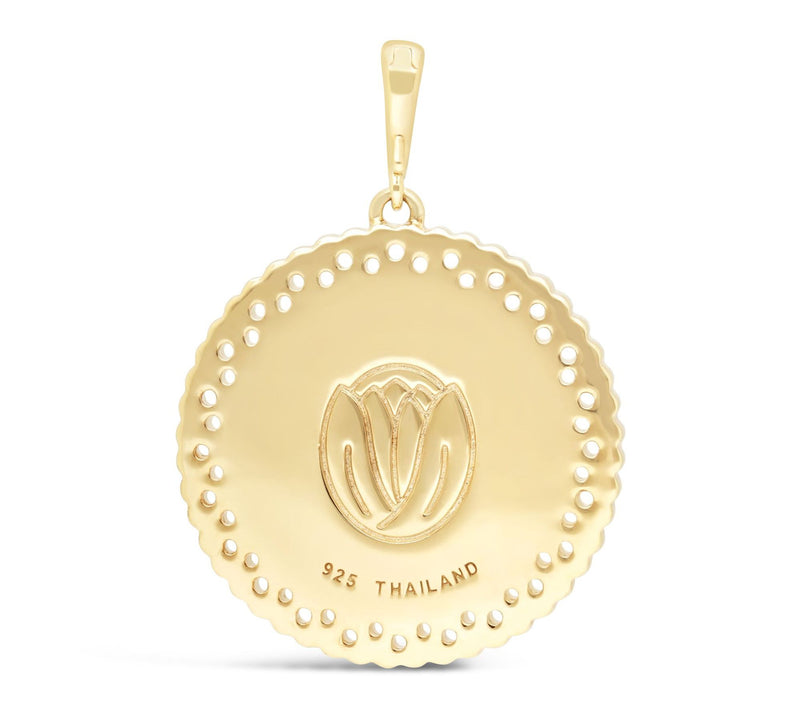 Goddaughters 14K Gold Clad Gemstone Zen Cat Enhancer — View 3