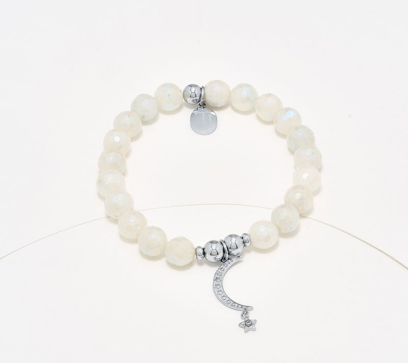 TJ by T.Jazelle Gemstone Beaded Bracelet Stainless Steel — View 10