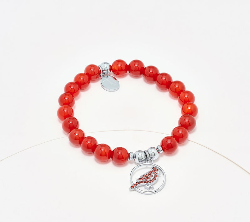 TJ by T.Jazelle Gemstone Beaded Bracelet Stainless Steel — View 14