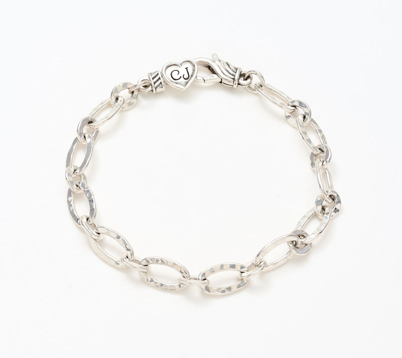 Christian James by Scott Grimes Sterling Silver Hammered Link Bracelet 8.5g — Main view