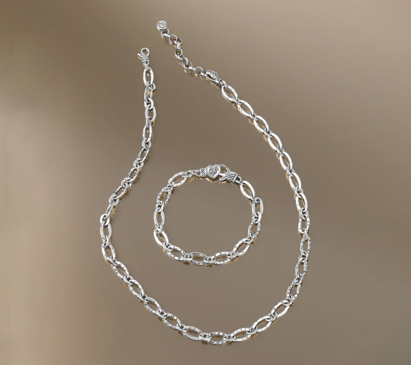 Christian James by Scott Grimes Sterling Silver Hammered Link Bracelet 8.5g — View 4