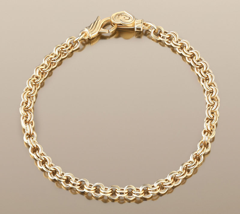 Christian James by Scott Grimes 14K Gold Clad Rolo Link Chain Bracelet, 7.2g — View 3