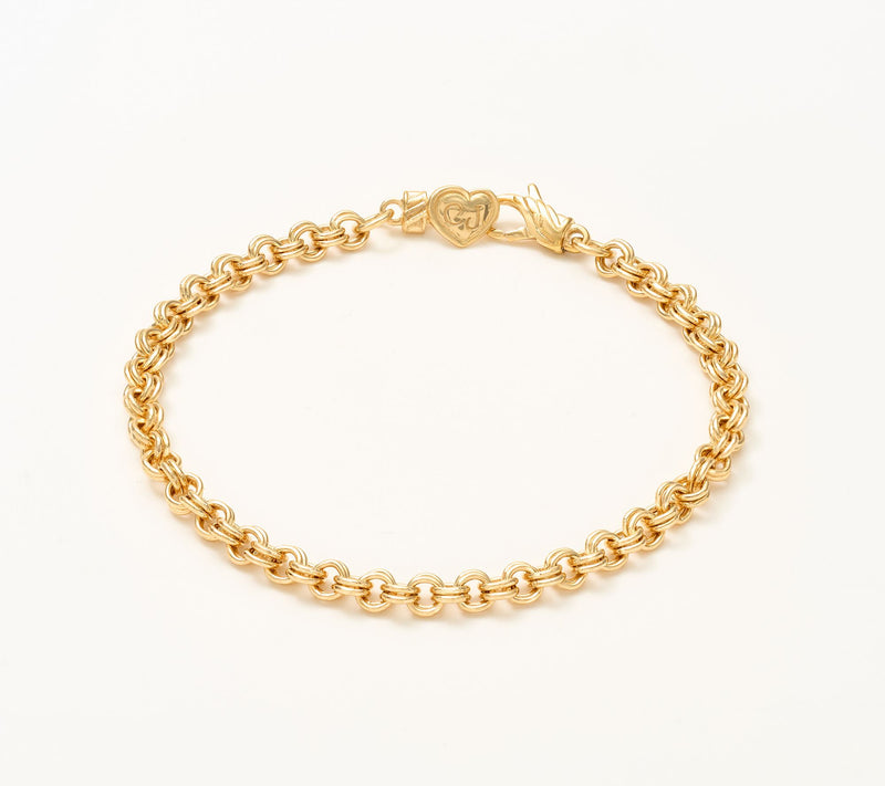 Christian James by Scott Grimes 14K Gold Clad Rolo Link Chain Bracelet, 7.2g — Main view