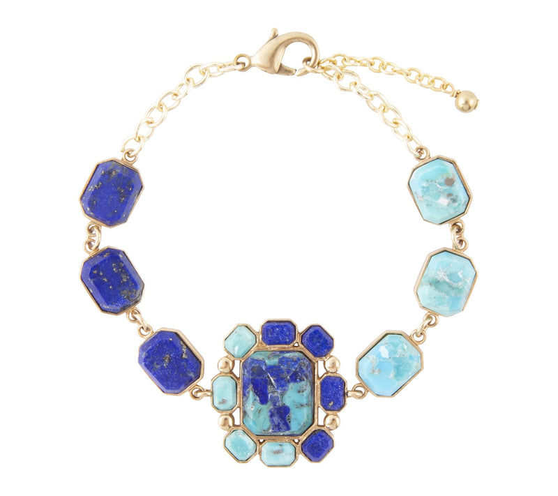 Barse Artisan Crafted Duality Blue Lapis & Turquoise Bracelet — Main view