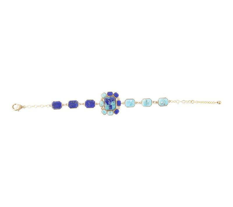 Barse Artisan Crafted Duality Blue Lapis & Turquoise Bracelet — View 3