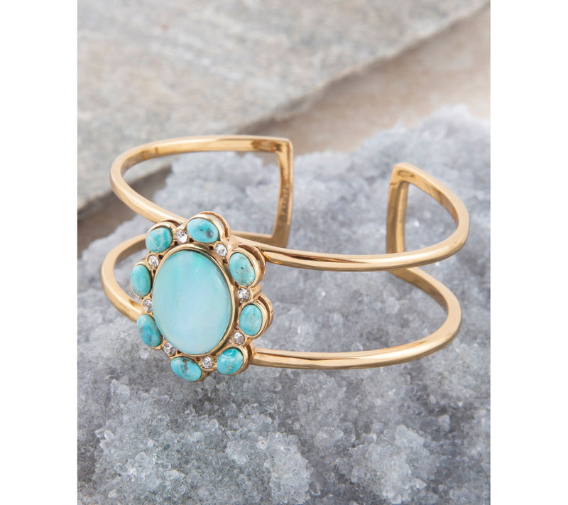 Barse Artisan Crafted Multi-Gemstone Cuff Bracelet — View 3