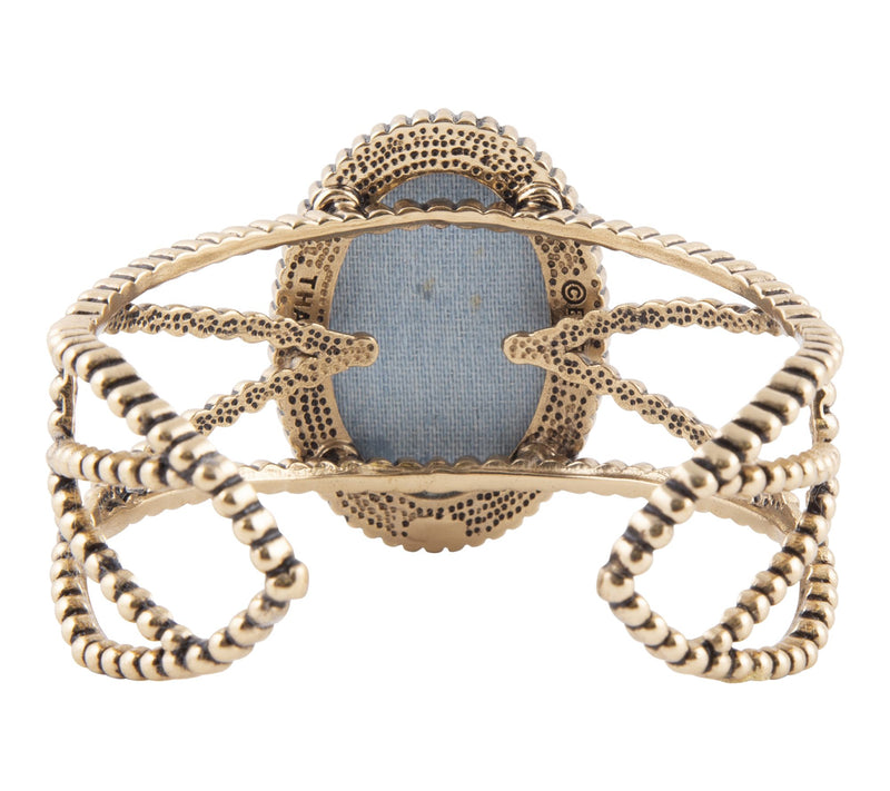 Barse Artisan Crafted White Mother of Pearl Cuff Bracelet — View 5