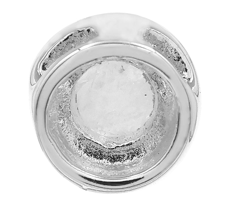 Affinity Gems Rainbow Moonstone Round Pendant,Sterling — View 4