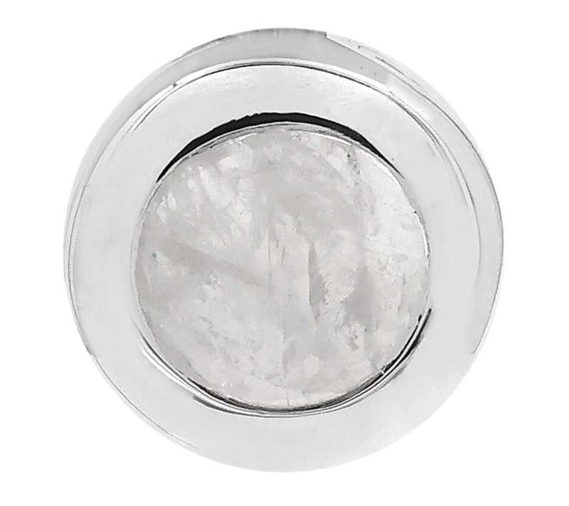 Affinity Gems Rainbow Moonstone Round Pendant,Sterling — Main view