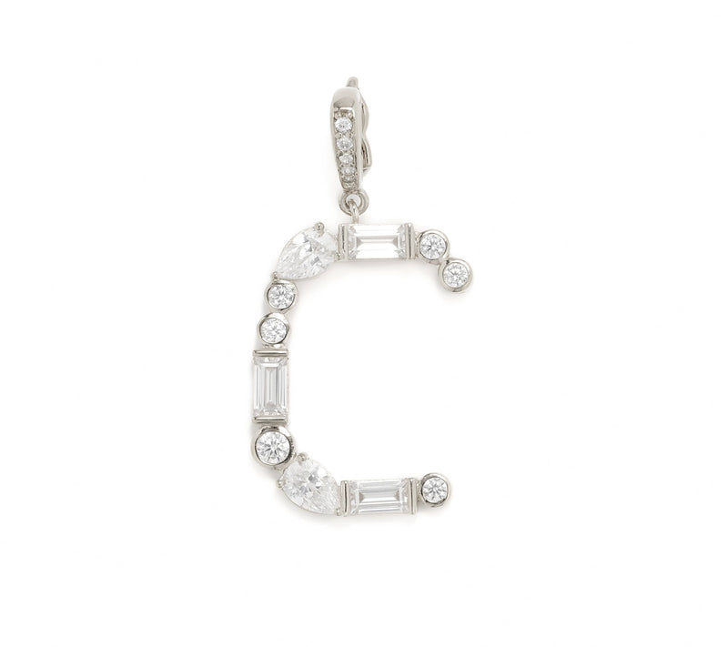 Diamonique x Lulu Frost Initial Charm Enhancer, Sterling Silver — View 32