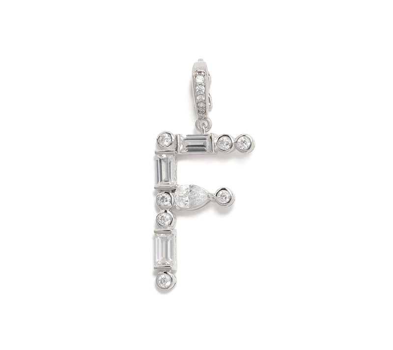 Diamonique x Lulu Frost Initial Charm Enhancer, Sterling Silver — View 35