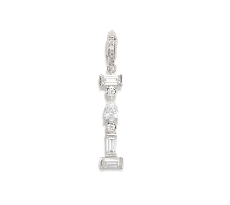 Diamonique x Lulu Frost Initial Charm Enhancer, Sterling Silver — View 38