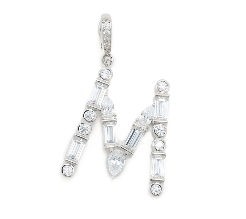 Diamonique x Lulu Frost Initial Charm Enhancer, Sterling Silver — View 42