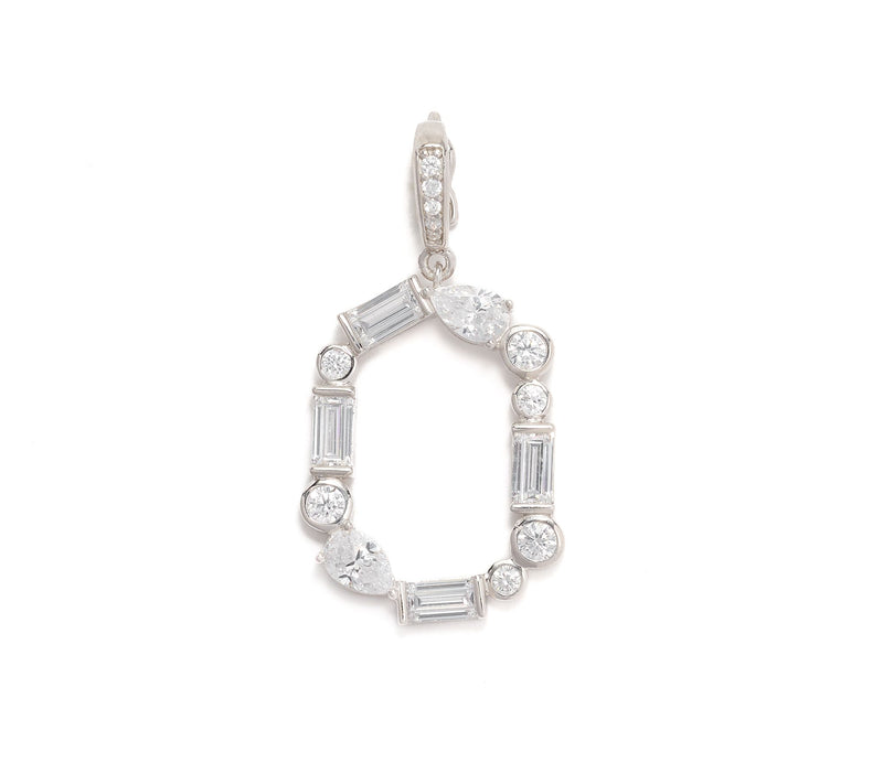 Diamonique x Lulu Frost Initial Charm Enhancer, Sterling Silver — View 44