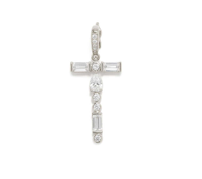 Diamonique x Lulu Frost Initial Charm Enhancer, Sterling Silver — View 49