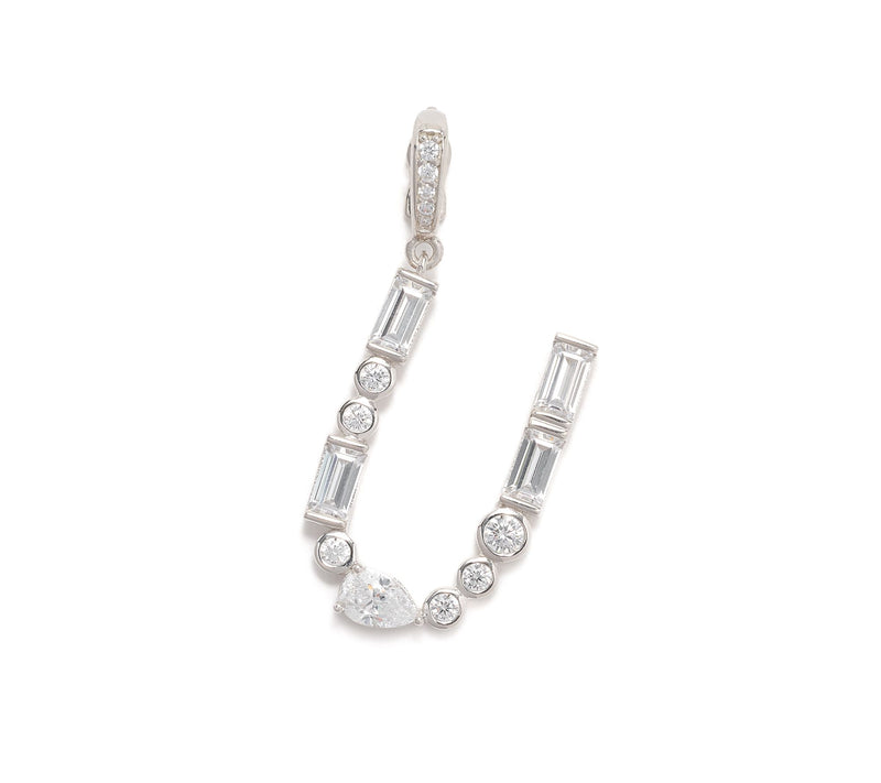 Diamonique x Lulu Frost Initial Charm Enhancer, Sterling Silver — View 50