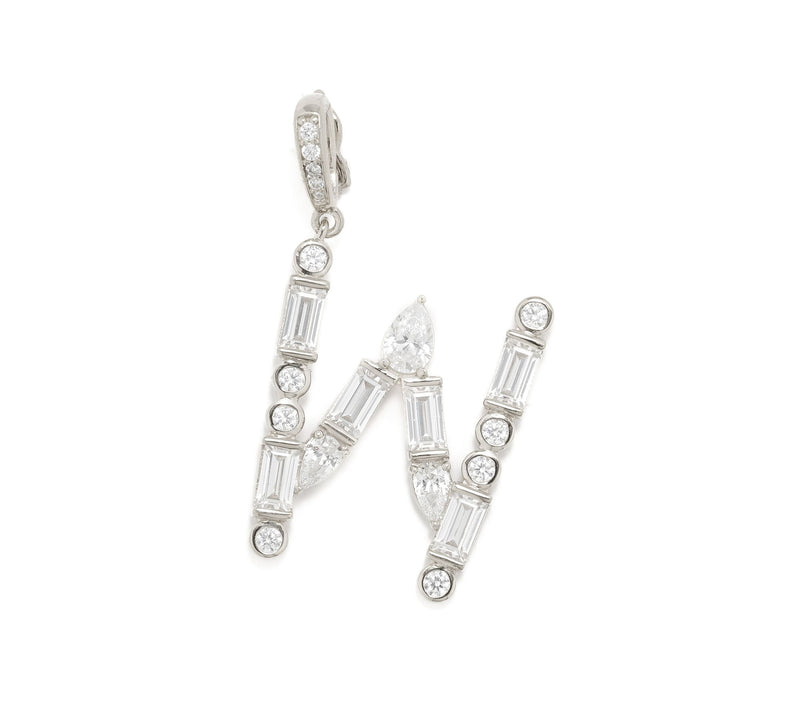 Diamonique x Lulu Frost Initial Charm Enhancer, Sterling Silver — View 52
