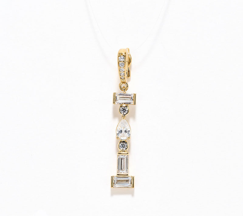 Diamonique x Lulu Frost Initial Charm Enhancer, 14k Plated — View 11