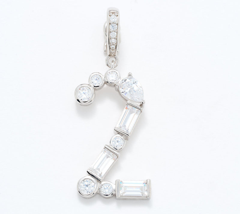 Diamonique x Lulu Frost Number Charm Enhancer, Sterling Silver — View 17