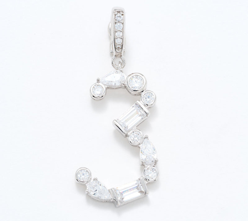 Diamonique x Lulu Frost Number Charm Enhancer, Sterling Silver — View 18