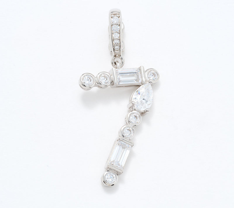 Diamonique x Lulu Frost Number Charm Enhancer, Sterling Silver — View 22