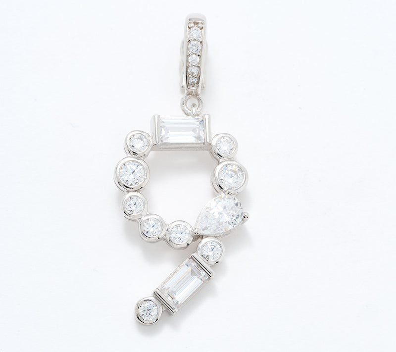 Diamonique x Lulu Frost Number Charm Enhancer, Sterling Silver — View 24