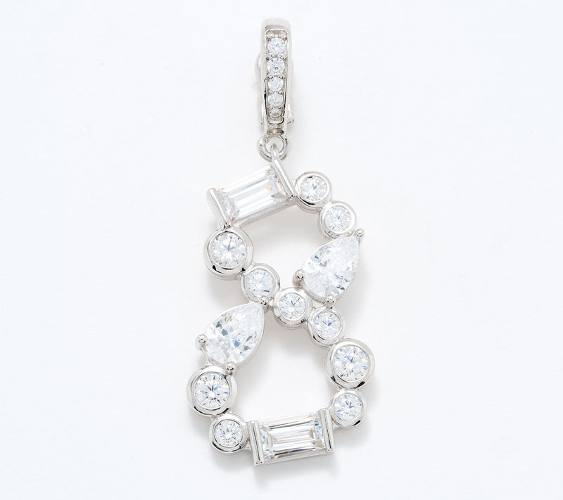 Diamonique x Lulu Frost Number Charm Enhancer, Sterling Silver — View 11