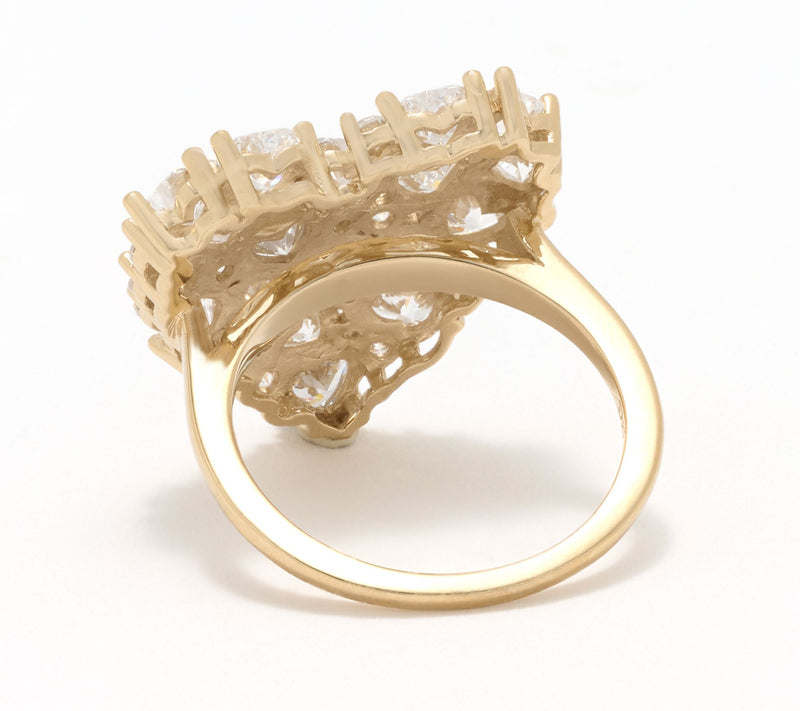 Diamonique x Lulu Frost Cluster Heart Ring, Sterling Silver — View 4