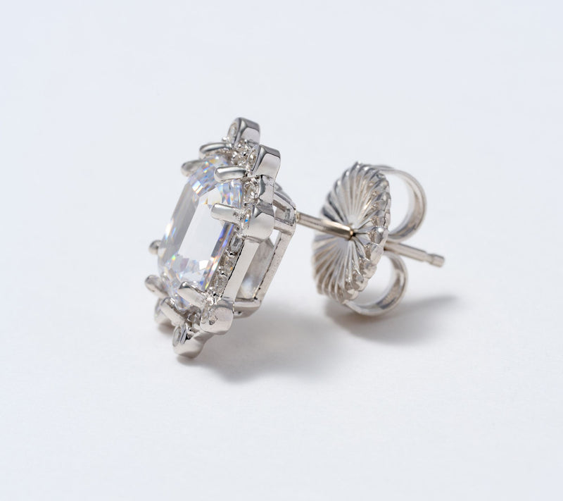 Diamonique x Lulu Frost Halo Stud Earrings, Sterling Silver — View 2