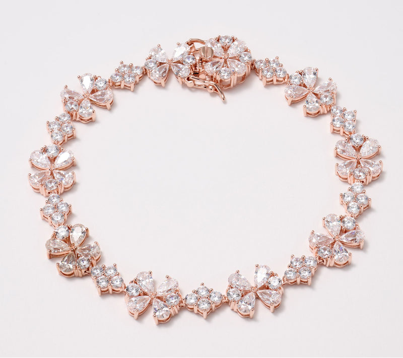 Diamonique x Lulu Frost Cluster Tennis Bracelet, Sterling Silver — View 7