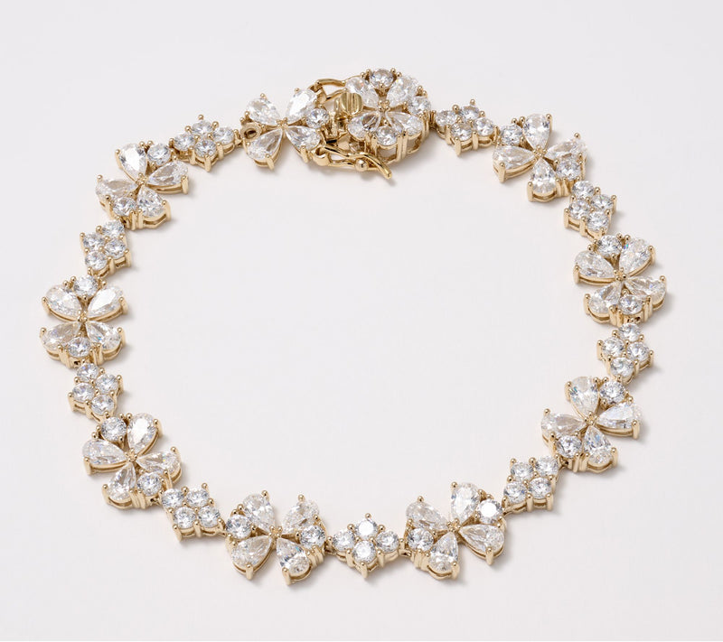 Diamonique x Lulu Frost Cluster Tennis Bracelet, Sterling Silver — View 9