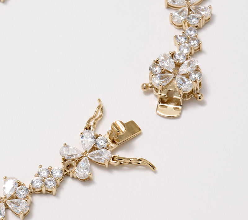 Diamonique x Lulu Frost Cluster Tennis Bracelet, Sterling Silver — View 2