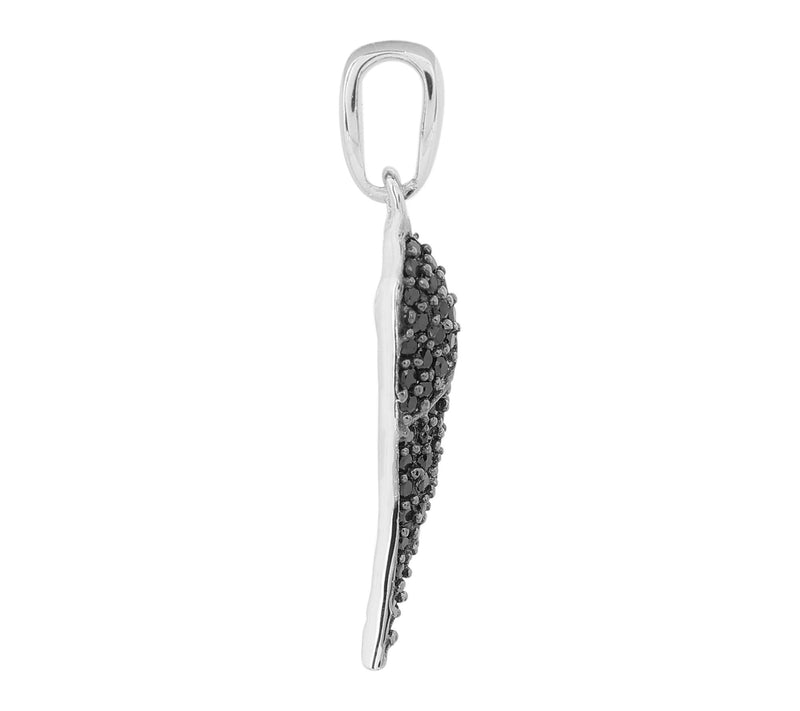 Affinity Gems Black Spinel Angel Wing Pendant,Sterling Silver — View 4