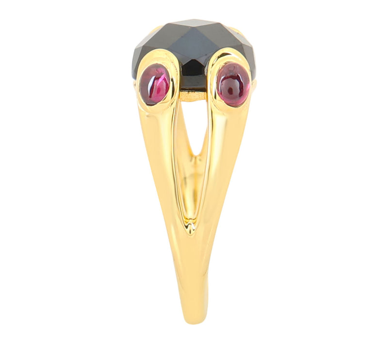 Affinity Gems 5-Stone Spinel & Garnet Ring, 14KGold Plated — View 5