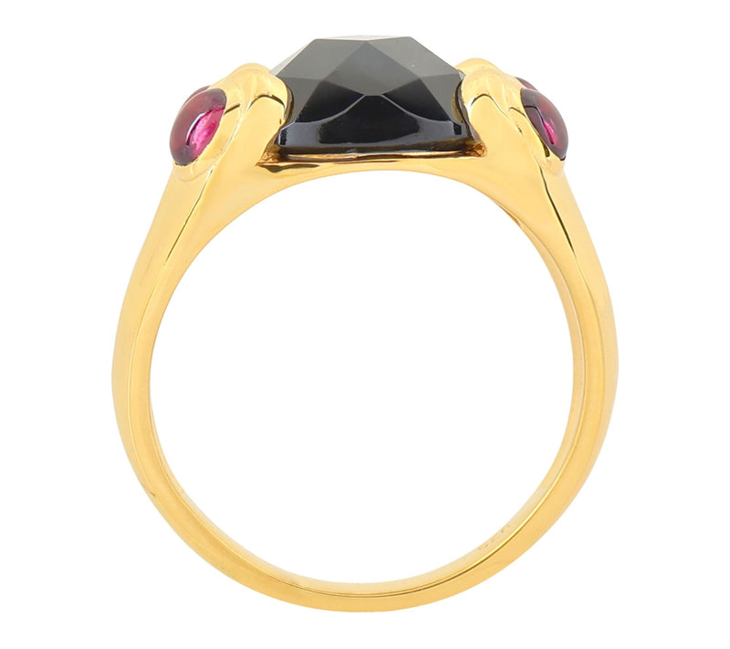 Affinity Gems 5-Stone Spinel & Garnet Ring, 14KGold Plated — View 6