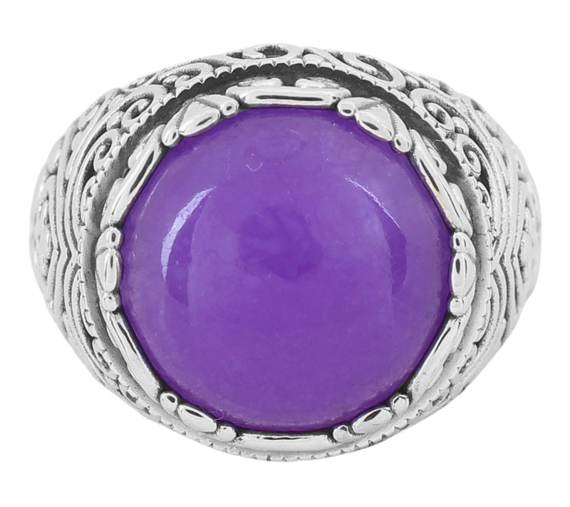 Artisan Crafted Purple Quartz Solitaire Ring, Sterling Silver — View 3