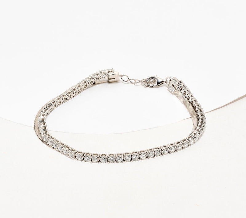 Fire Light Lab Grown Diamond 5.75 cttw Tennis Duo Bracelet — View 6