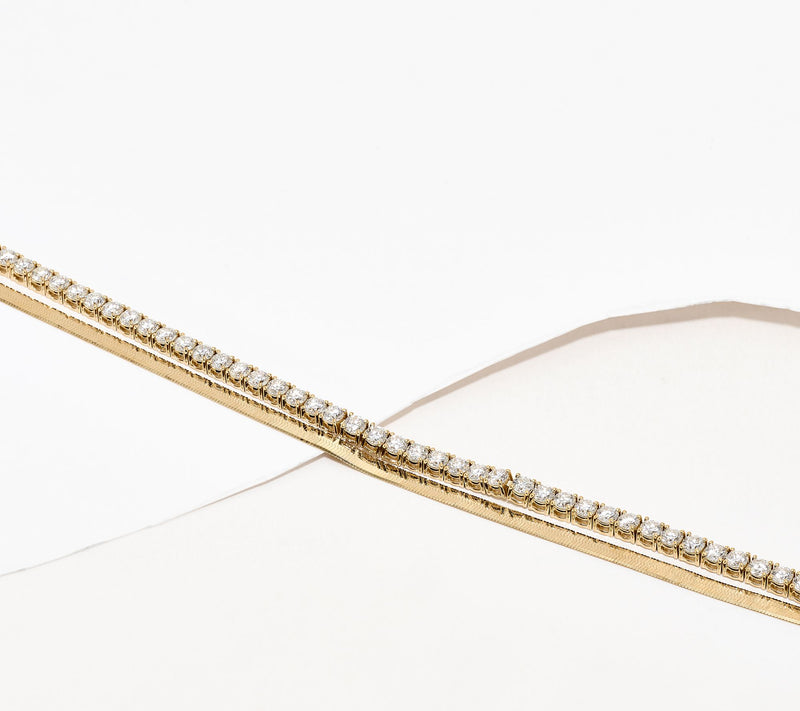 Fire Light Lab Grown Diamond 5.75 cttw Tennis Duo Bracelet — View 2