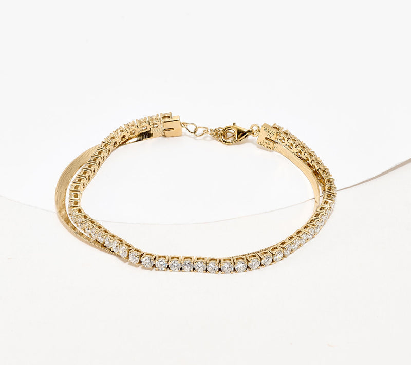 Fire Light Lab Grown Diamond 5.75 cttw Tennis Duo Bracelet — Main view