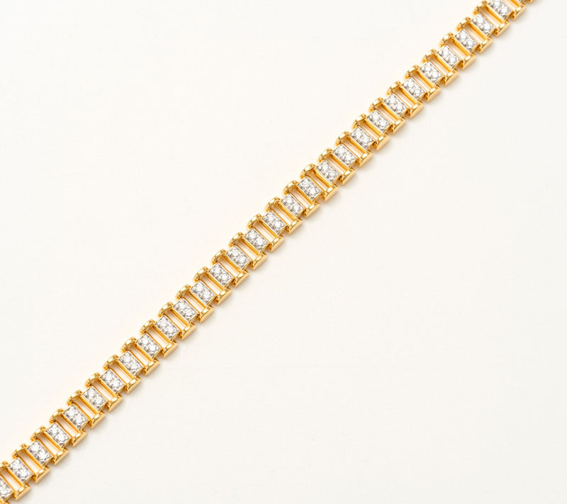 Fire Light Lab Grown Diamond 1 cttw Chain Link Bracelet, Sterl — View 8
