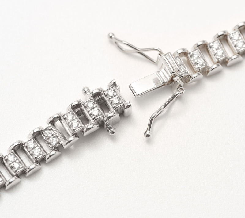 Fire Light Lab Grown Diamond 1 cttw Chain Link Bracelet, Sterl — View 3